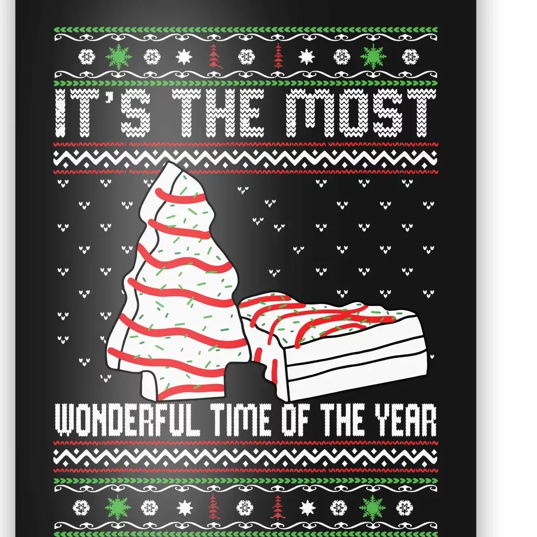 Its The Most Wonderful Time Of The Year Christmas Tree Cake Poster