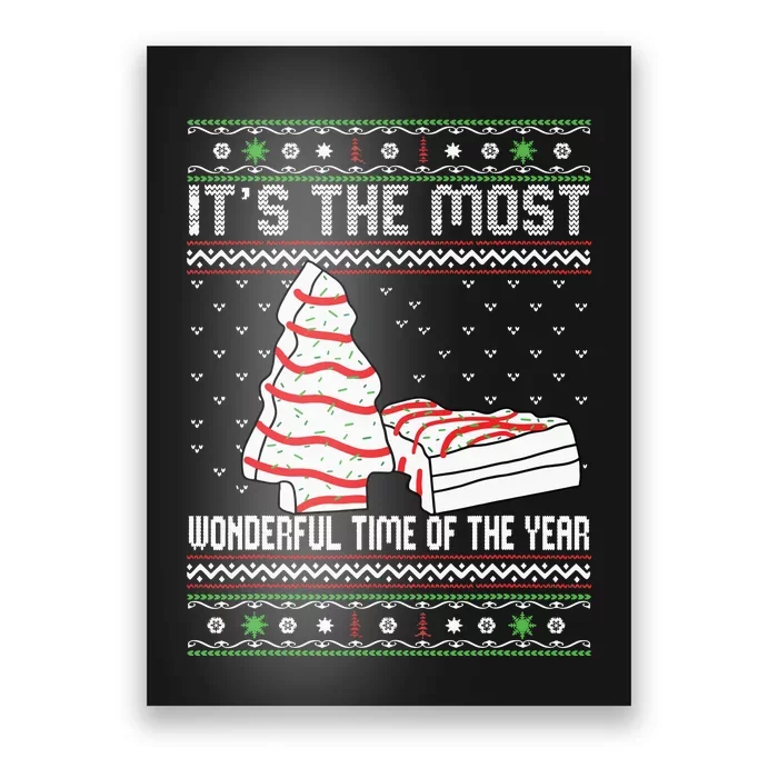 Its The Most Wonderful Time Of The Year Christmas Tree Cake Poster