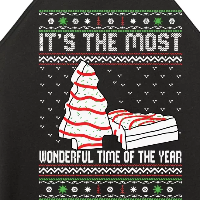 Its The Most Wonderful Time Of The Year Christmas Tree Cake Women’s Perfect Tri Rocker Tank