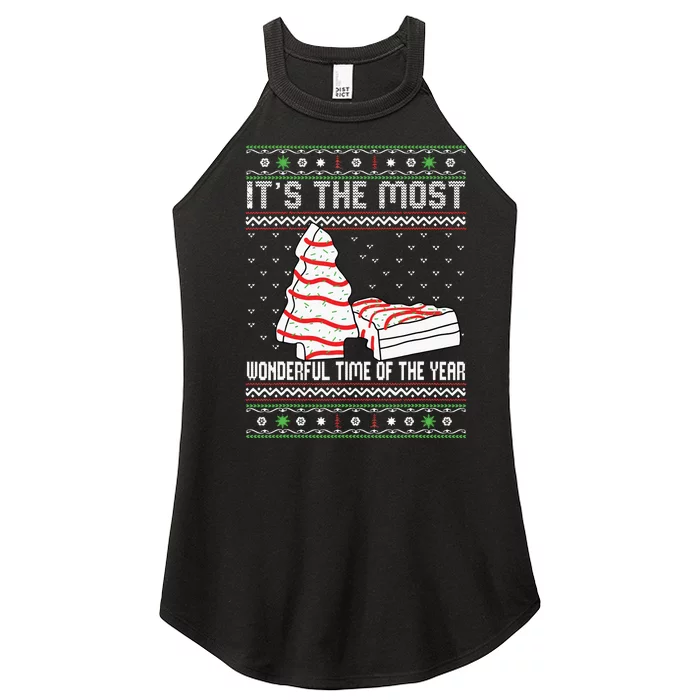 Its The Most Wonderful Time Of The Year Christmas Tree Cake Women’s Perfect Tri Rocker Tank