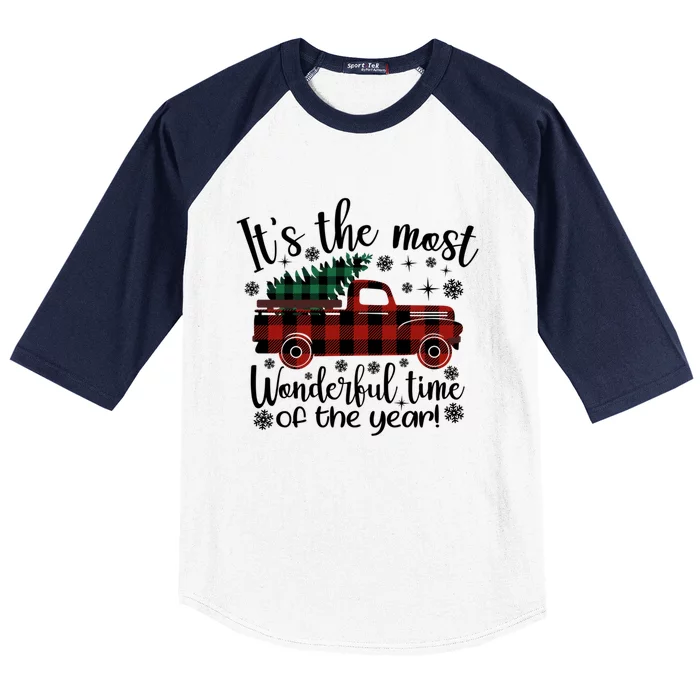 Its The Most Wonderful Time Of The Year Christmas Baseball Sleeve Shirt