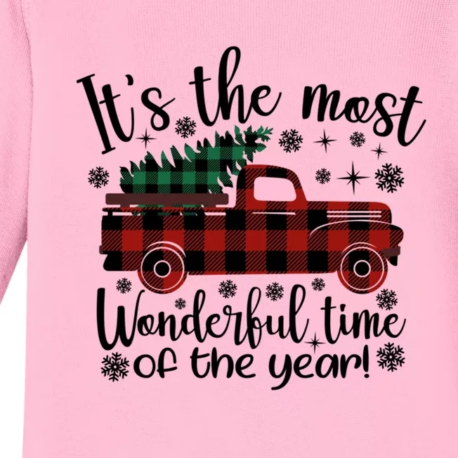 Its The Most Wonderful Time Of The Year Christmas Baby Long Sleeve Bodysuit