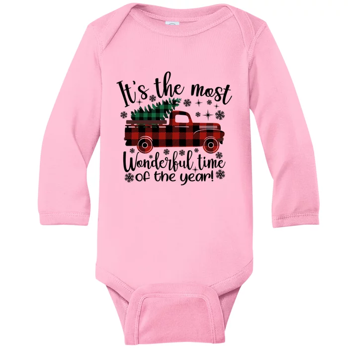 Its The Most Wonderful Time Of The Year Christmas Baby Long Sleeve Bodysuit