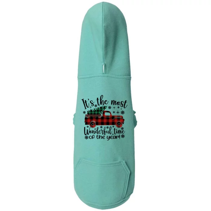 Its The Most Wonderful Time Of The Year Christmas Doggie 3-End Fleece Hoodie