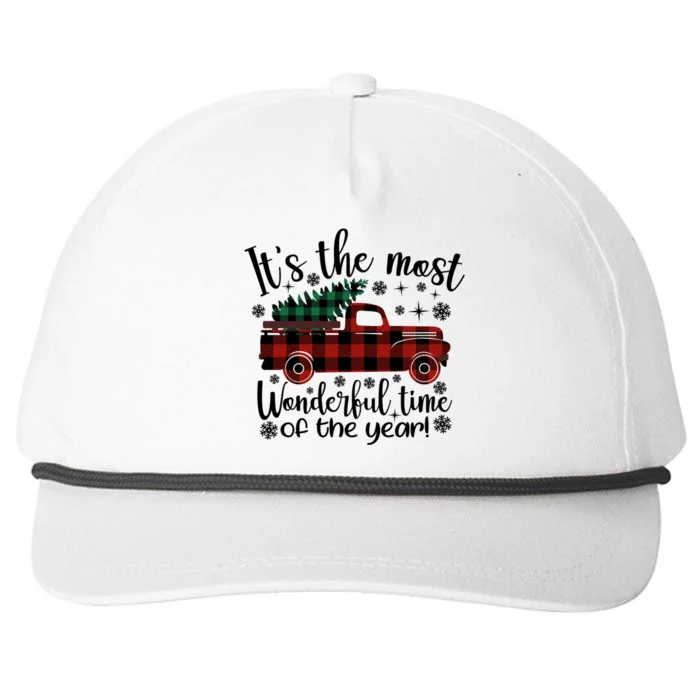 Its The Most Wonderful Time Of The Year Christmas Snapback Five-Panel Rope Hat