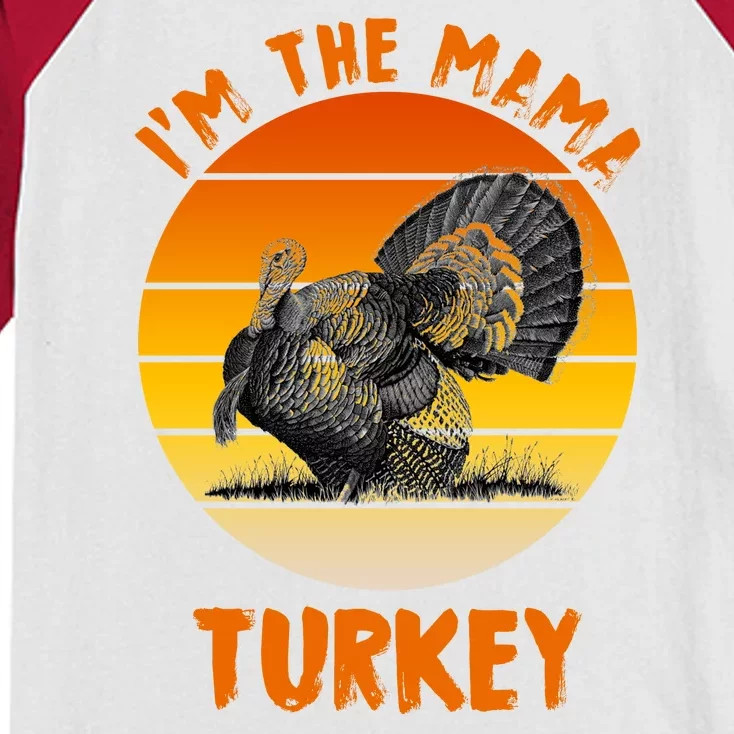 I'm The Mama Turkey Kids Colorblock Raglan Jersey