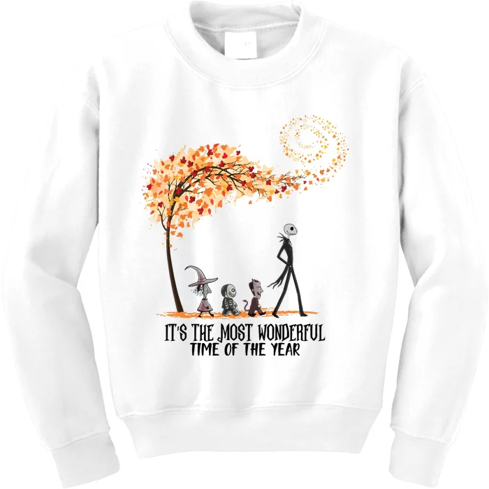 Its The Most Wonderful Time Of The Year Spooky Halloween Witch Kids Sweatshirt