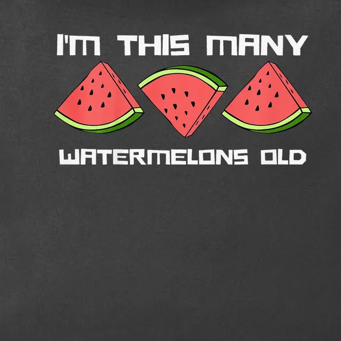 I'm This Many Watermelons Old 3rd Birthday 3 Years Old Zip Tote Bag