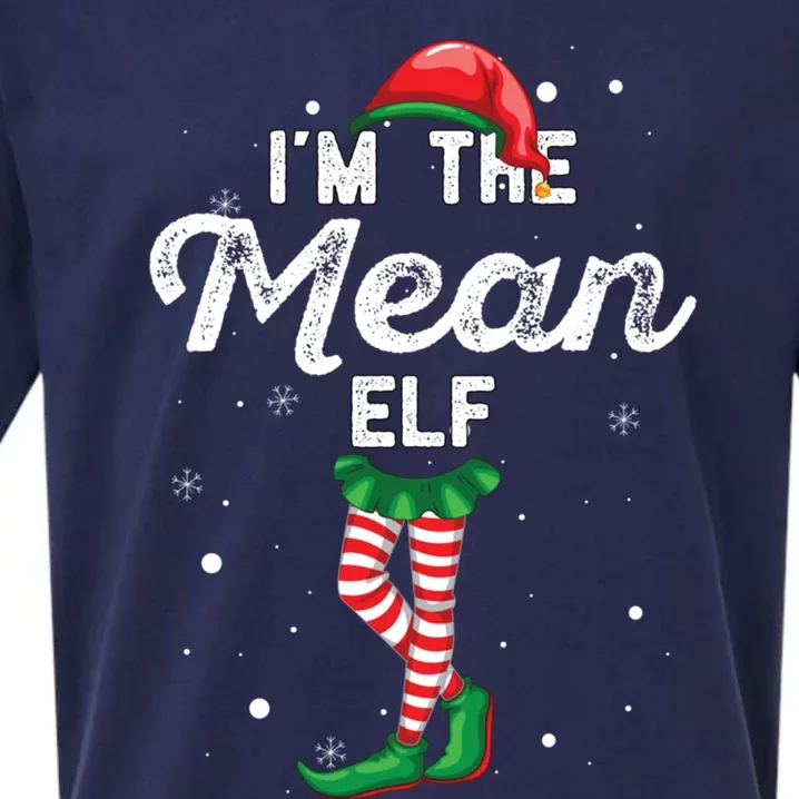 IM The Mean Elf Funny Family Group Christmas Costume Meaningful Gift Sueded Cloud Jersey T-Shirt