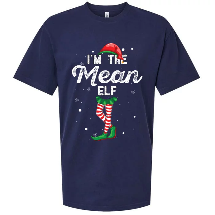 IM The Mean Elf Funny Family Group Christmas Costume Meaningful Gift Sueded Cloud Jersey T-Shirt