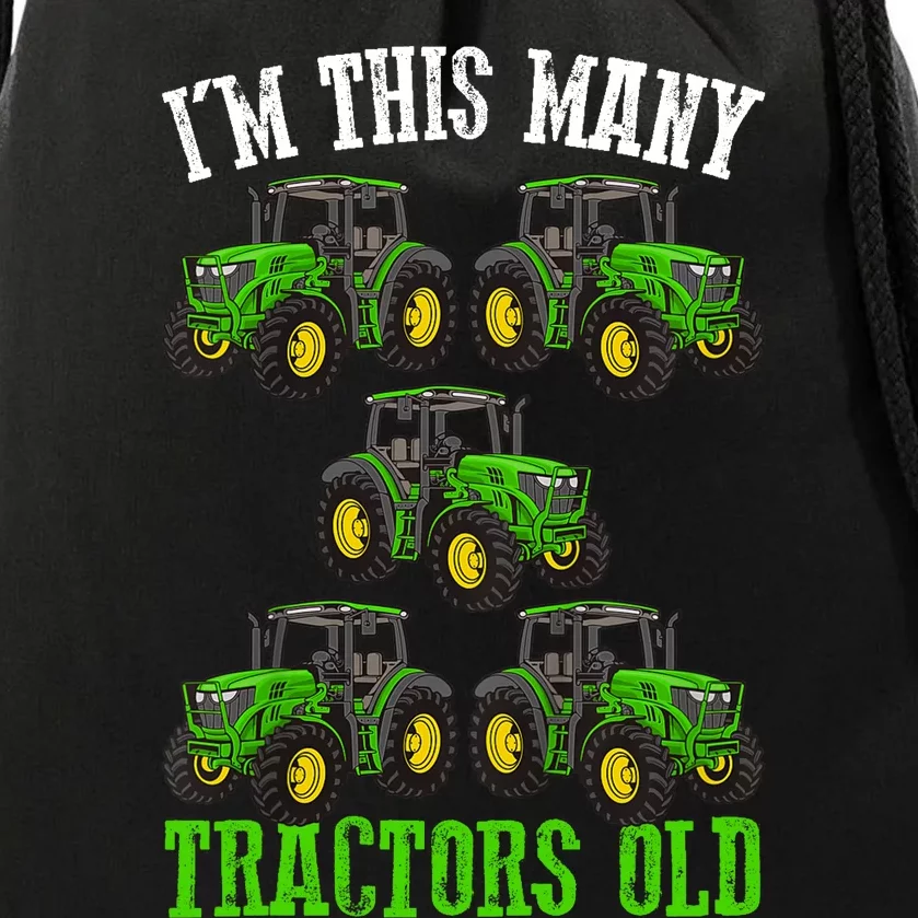 IM This Many Tractors Old 5th Birthday 5 Years Old Boy Drawstring Bag