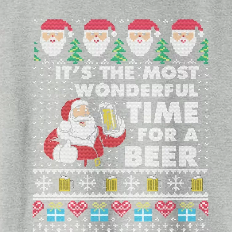 Its The Most Wonderful Beer Time Christmas Ugly Sweater Great Gift Women's Crop Top Tee