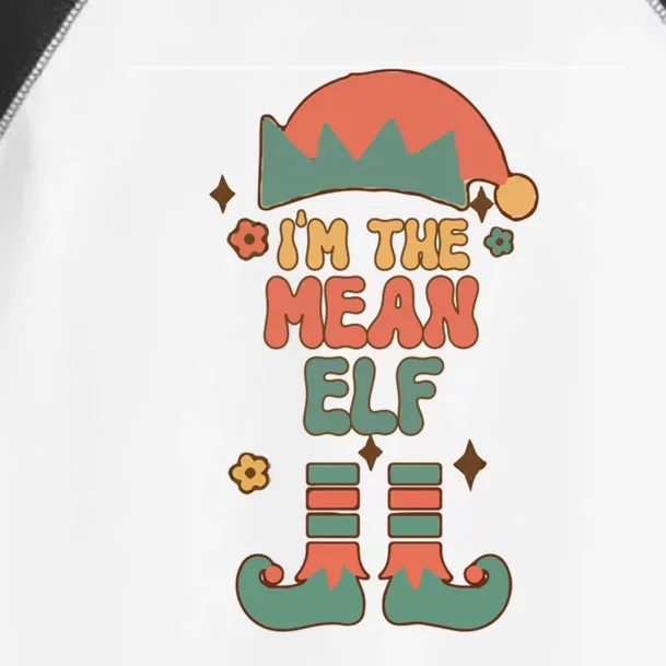 IM The Mean Elf Matching Team Squad Groovy Text Christmas Gift Toddler Fine Jersey T-Shirt