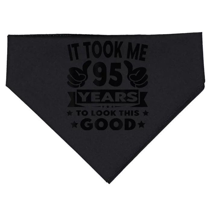 It Took Me 95 years - Funny 95th Birthday Present Decorations Party USA-Made Doggie Bandana