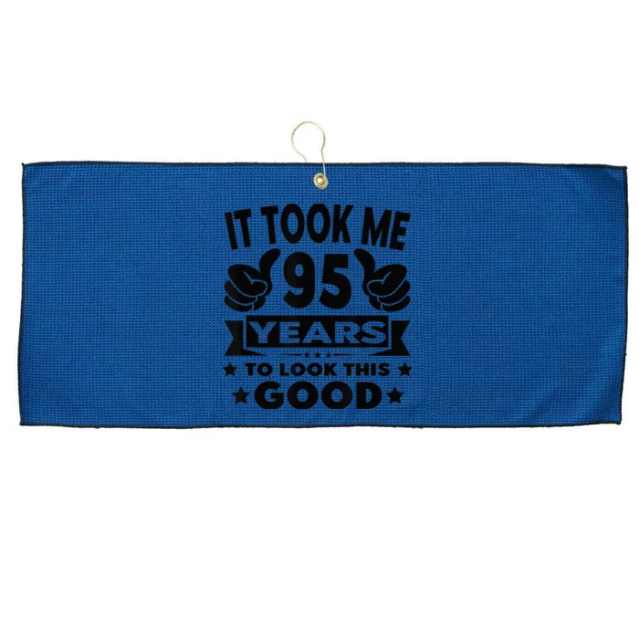 It Took Me 95 years - Funny 95th Birthday Present Decorations Party Large Microfiber Waffle Golf Towel