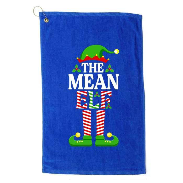 IM The Mean Elf Gift Funny Christmas Family Matching Funny Gift Platinum Collection Golf Towel