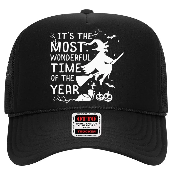 Its The Most Wonderful Time Of The Year Halloween Costume High Crown Mesh Trucker Hat