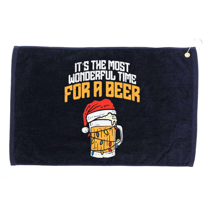 Its The Most Wonderful Time For A Beer Christmas Lover Pj Grommeted Golf Towel