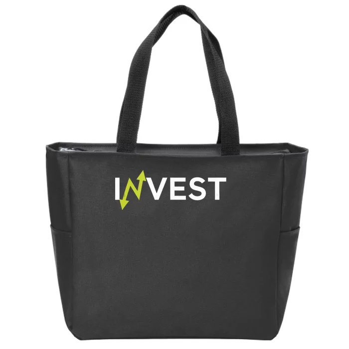 Invest Trading Money Market Finance Stocks Wealth Zip Tote Bag