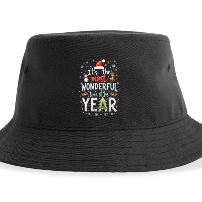 ItS The Most Wonderful Time Of The Year Xmas Christmas Tree Sustainable Bucket Hat