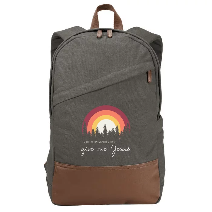 In The Morning When I Rise Give Me Jesus Cotton Canvas Backpack