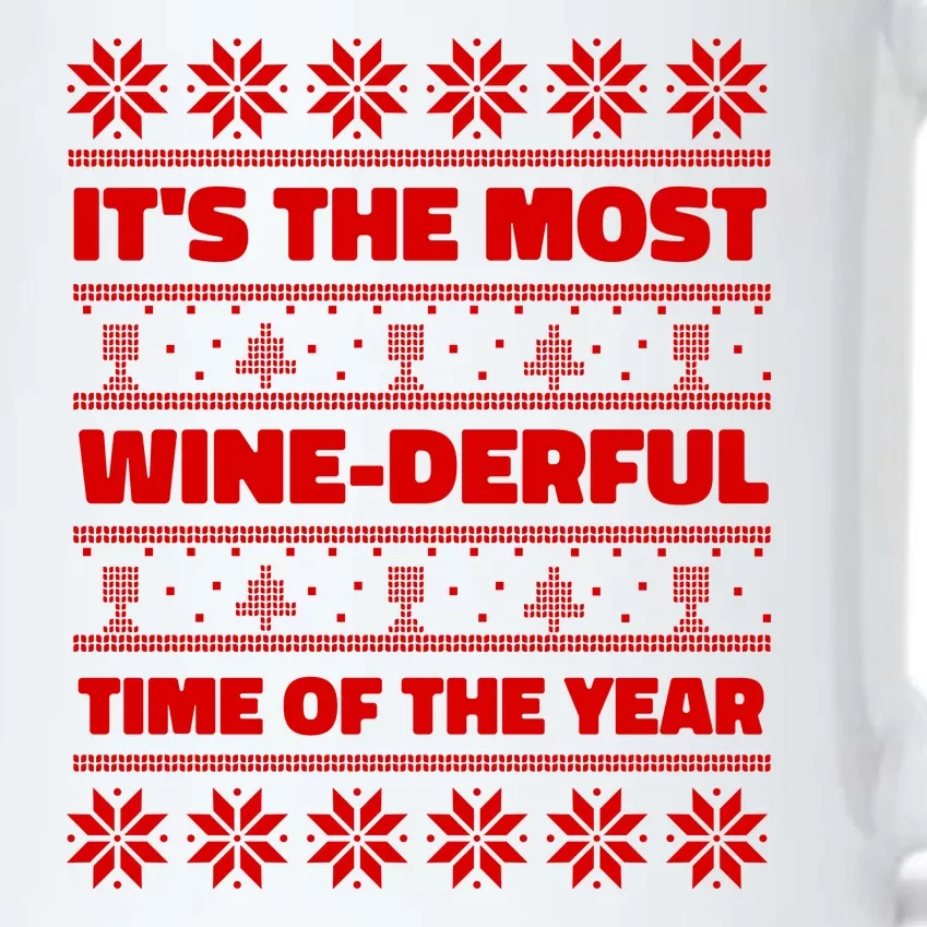 It's The Most WineDerful Time Of The Year Fun Ugly Christmas Black Color Changing Mug