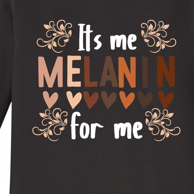 Its The Melanin For Me Black History Month BLM Pan African Baby Long Sleeve Bodysuit