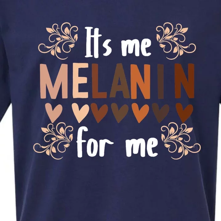 Its The Melanin For Me Black History Month BLM Pan African Sueded Cloud Jersey T-Shirt