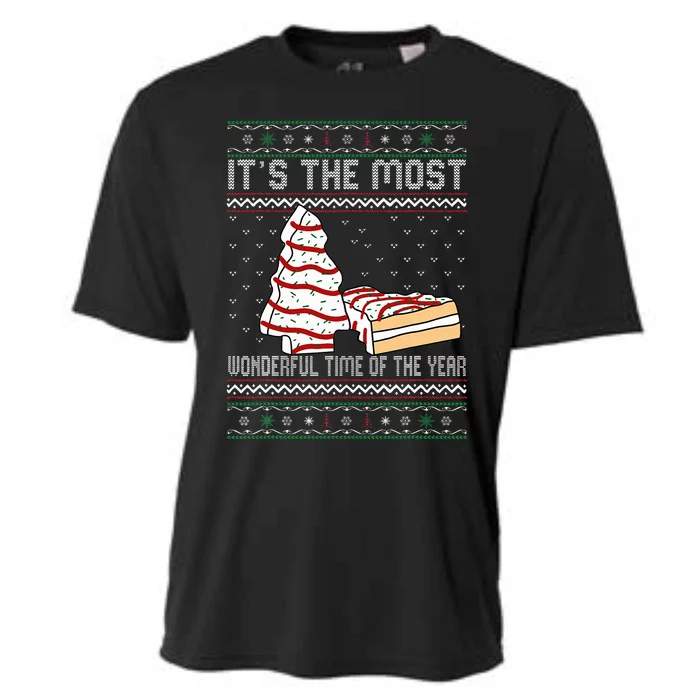 Its The Most Wonderful Time Of The Year Christmas tree cake Cooling Performance Crew T-Shirt