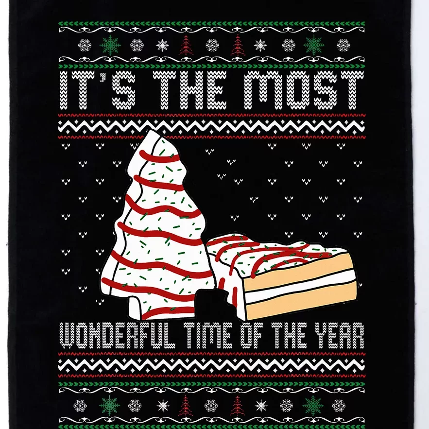 Its The Most Wonderful Time Of The Year Christmas tree cake Platinum Collection Golf Towel