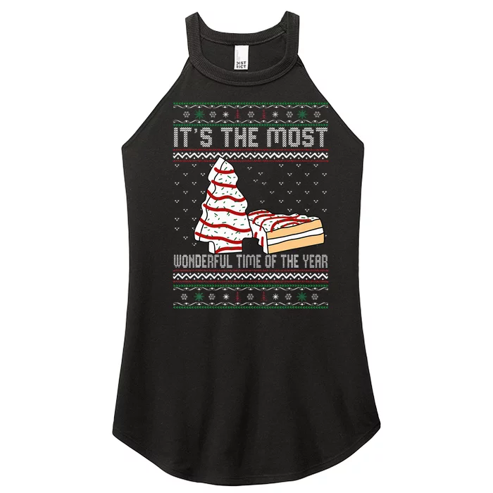 Its The Most Wonderful Time Of The Year Christmas tree cake Women’s Perfect Tri Rocker Tank