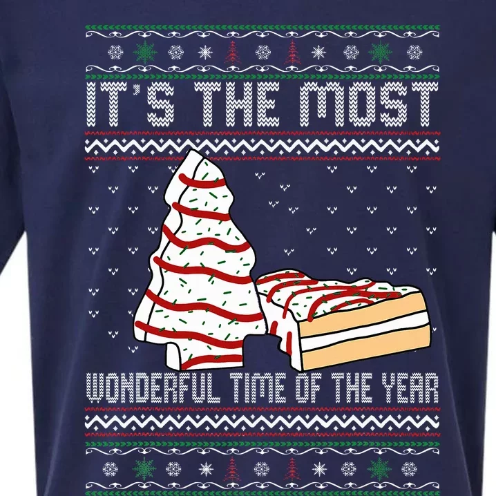 Its The Most Wonderful Time Of The Year Christmas tree cake Sueded Cloud Jersey T-Shirt