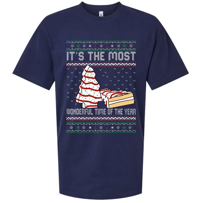 Its The Most Wonderful Time Of The Year Christmas tree cake Sueded Cloud Jersey T-Shirt