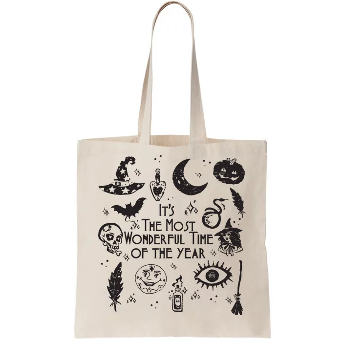 Its The Most Wonderful Time Of The Year Spooky Halloween Witch Tote Bag