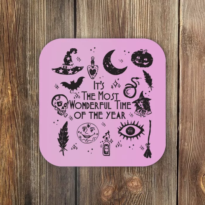 Its The Most Wonderful Time Of The Year Spooky Halloween Witch Coaster