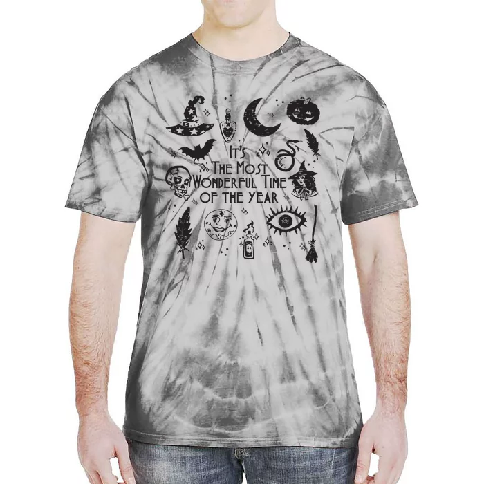 Its The Most Wonderful Time Of The Year Spooky Halloween Witch Tie-Dye T-Shirt