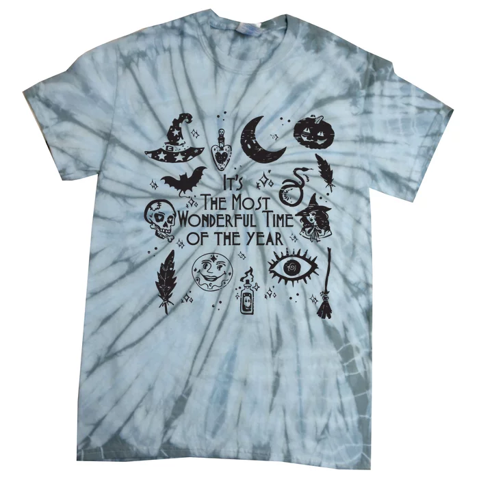 Its The Most Wonderful Time Of The Year Spooky Halloween Witch Tie-Dye T-Shirt