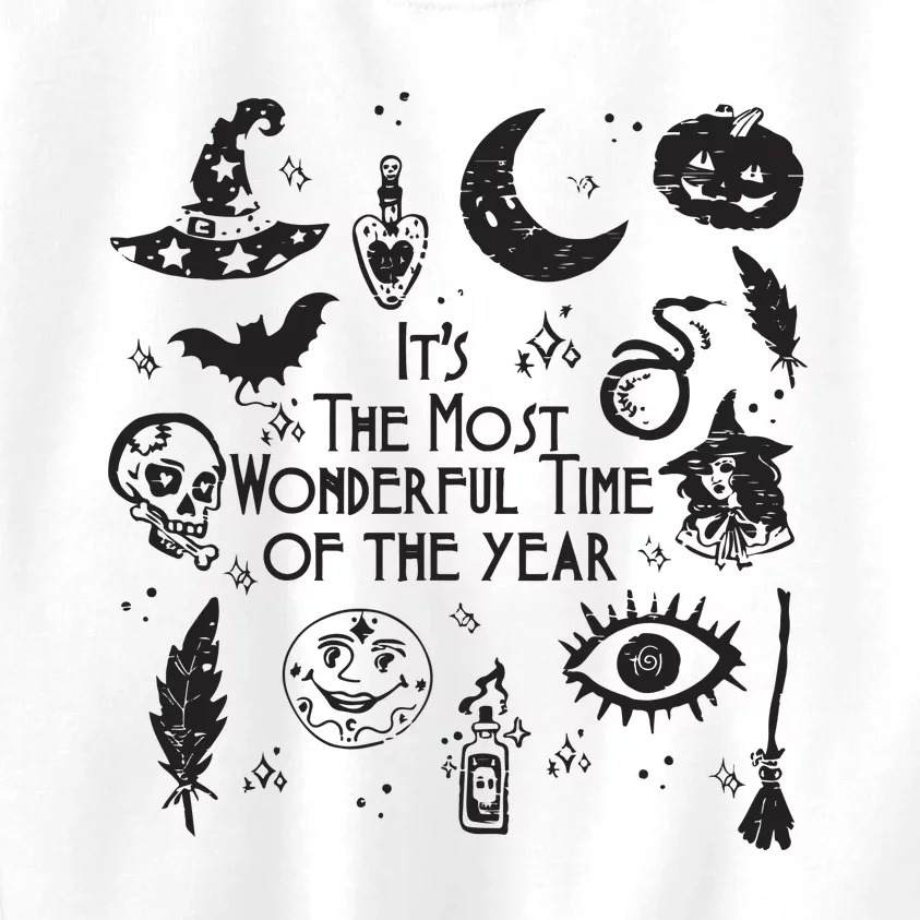 Its The Most Wonderful Time Of The Year Spooky Halloween Witch Kids Sweatshirt