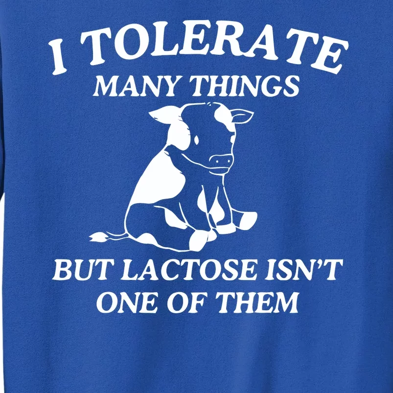 I Tolerate Many Things But Lactose IsnT One Of Them Funny Tall Sweatshirt