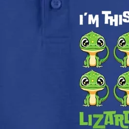 IM This Many Lizards Old Cute Lizard 6th Birthday 6 Years Dry Zone Grid Performance Polo