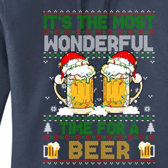 It’S The Most Wonderful Time For A Beer Christmas Women's Pullover Hoodie