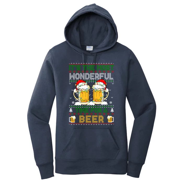 It’S The Most Wonderful Time For A Beer Christmas Women's Pullover Hoodie