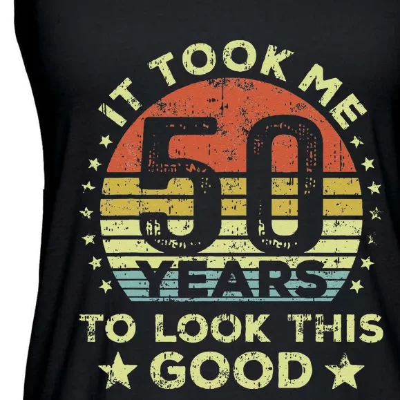 It took me 50 years to look this good 50th Birthday Ladies Essential Flowy Tank