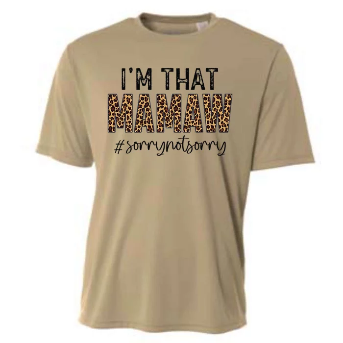 I'm That Mamaw Sorry Not Sorry Leopard Mother's Day Cooling Performance Crew T-Shirt