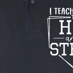 I Teach My To Hit And Steal Baseball Softball Mom Women Softstyle Adult Sport Polo