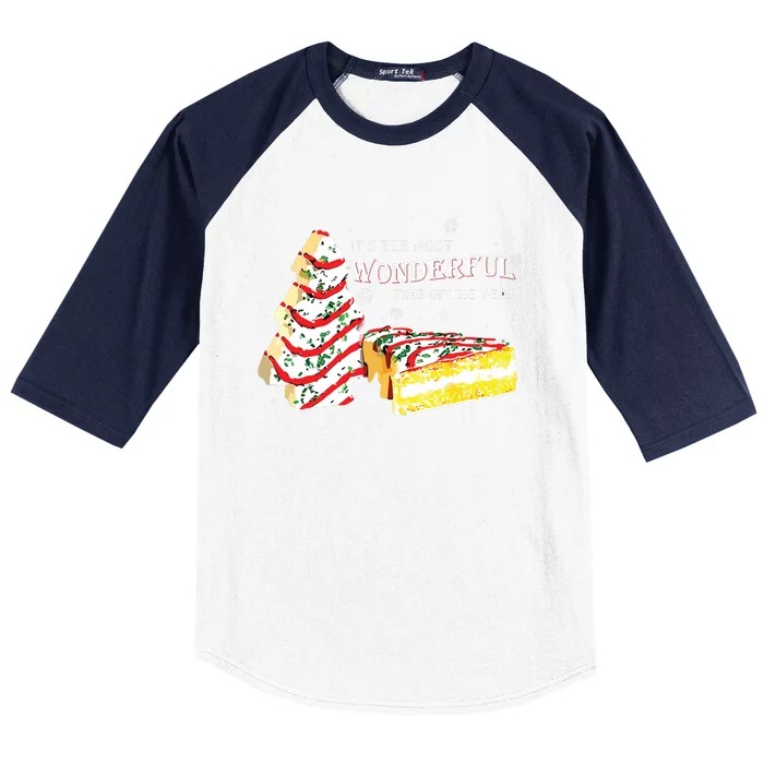 Its The Most Wonderful Time Of The Year Snack Cake Christmas Baseball Sleeve Shirt