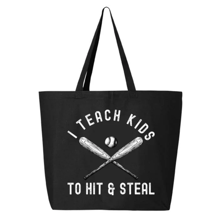 I Teach My To Hit And Steal Funny Baseball Dad 25L Jumbo Tote