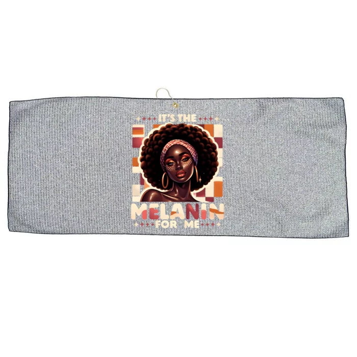 ItS The Melanin For Me Black History Month Melanin Gift Large Microfiber Waffle Golf Towel