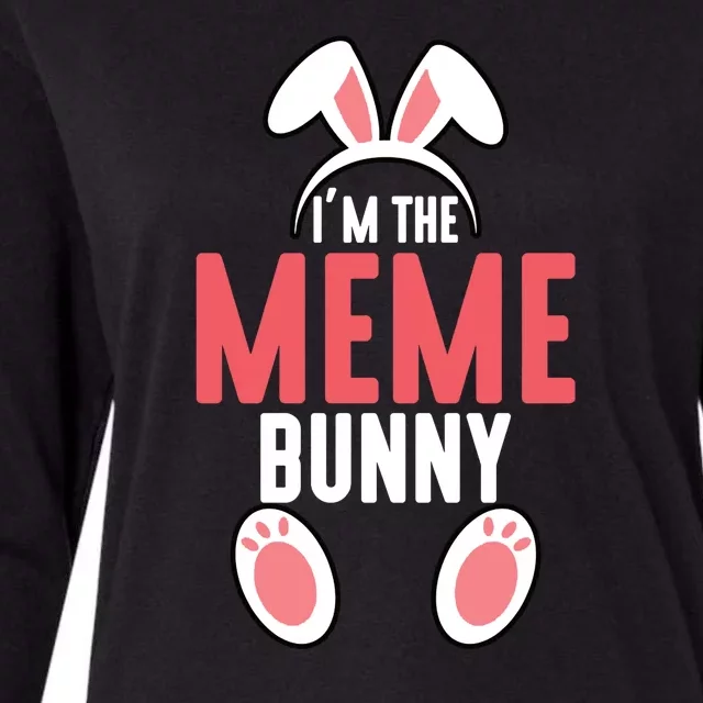 I'm The Meme Bunny Family Easter Womens Cotton Relaxed Long Sleeve T-Shirt