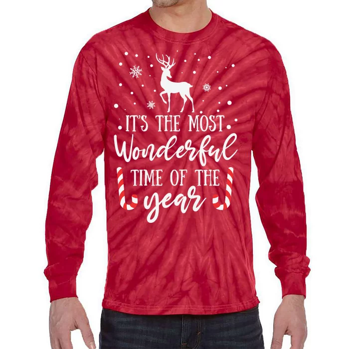 Its The Most Wonderful Time Of The Year Tie-Dye Long Sleeve Shirt